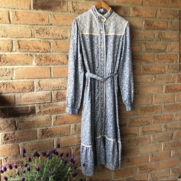 PANTEL | Blue floral & lace cottagecore mi… - Picture 2 of 16